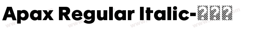 Apax Regular Italic字体转换